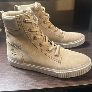 Timberland Tan High-Top Sneakers
